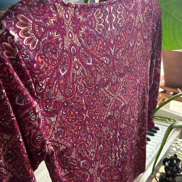 Laura petites Paisley V-Neck Women's Top XS - Picture 14 of 15